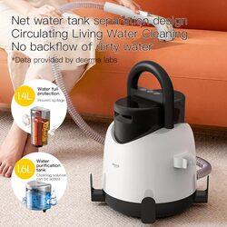 Deerma BY100 Fabric Vacuum Cleaner Wet  Dry Vacuum For SofaCarpetCurtain 16L Water Tank 850W  White